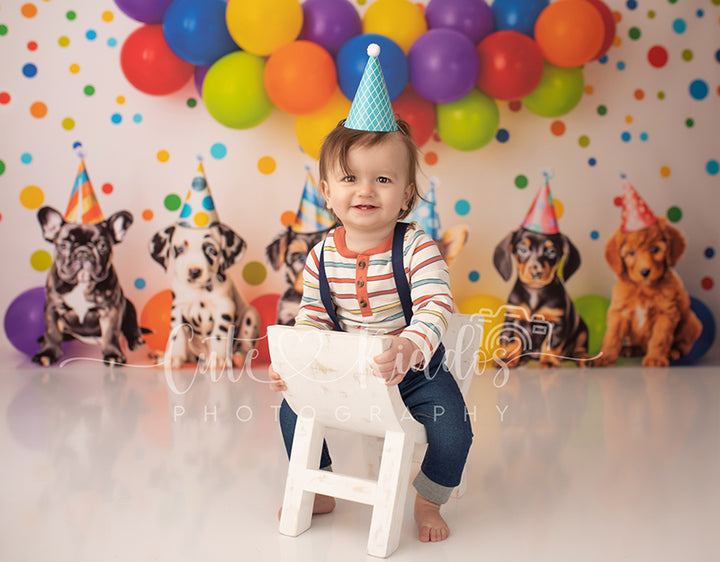 Birthday Party Pups - HSD Photography Backdrops 