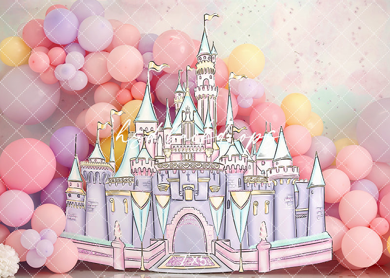 Pastel Princess Castle - HSD Photography Backdrops 