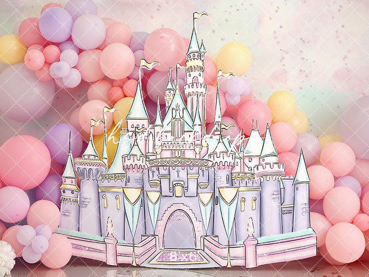 Pastel Princess Castle - HSD Photography Backdrops 