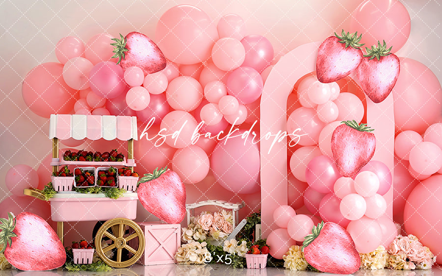 Strawberry Birthday - HSD Photography Backdrops 