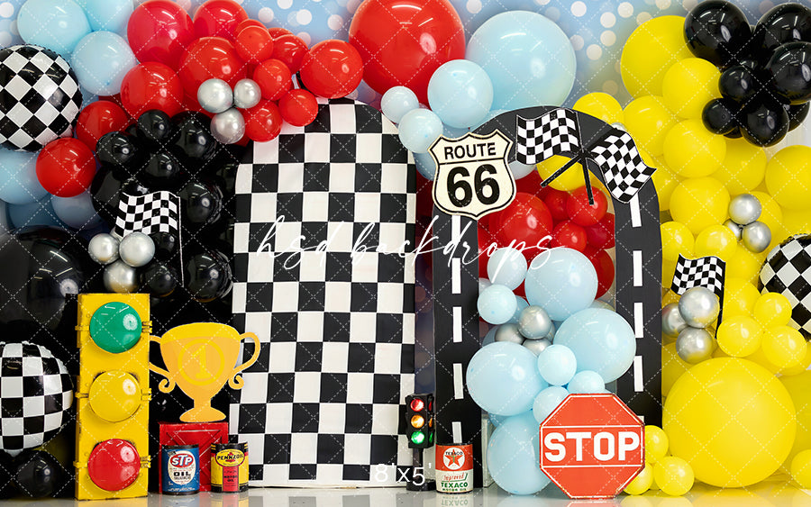 Race Car Birthday - HSD Photography Backdrops 