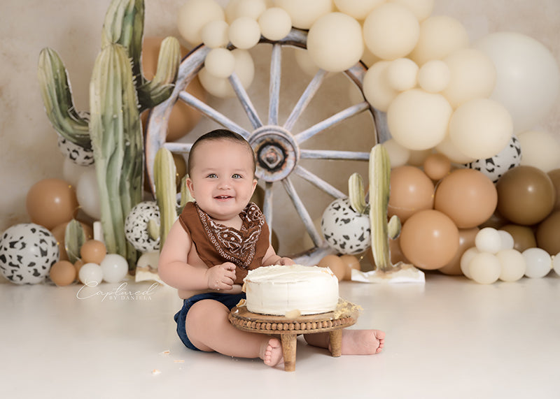 Cowboy Cake Smash - HSD Photography Backdrops 