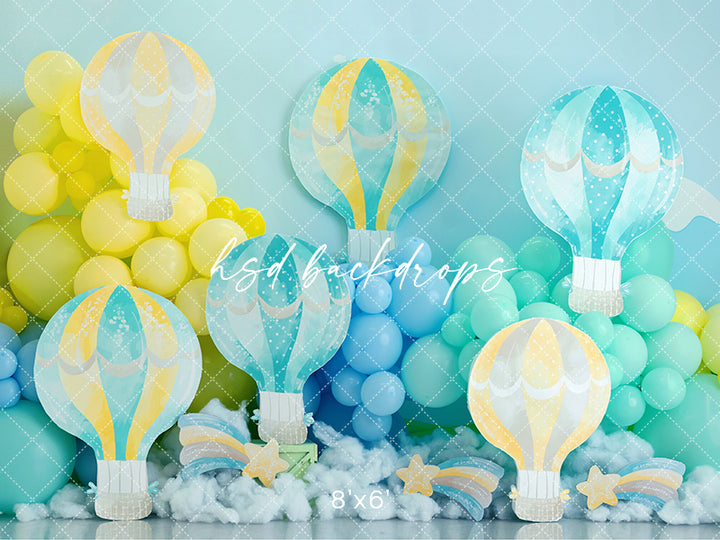 Hot Air Balloon Birthday - HSD Photography Backdrops 