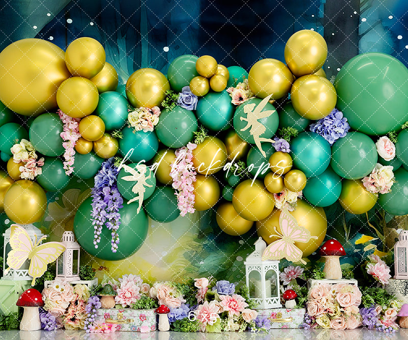 Fairytale Enchanted Forest Backdrop for Cake Smash Birthday Photos