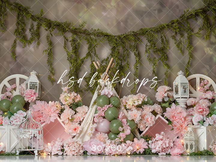 Pink + Olive - HSD Photography Backdrops 