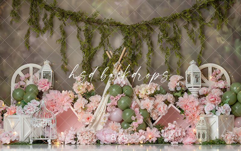 Pink + Olive - HSD Photography Backdrops 