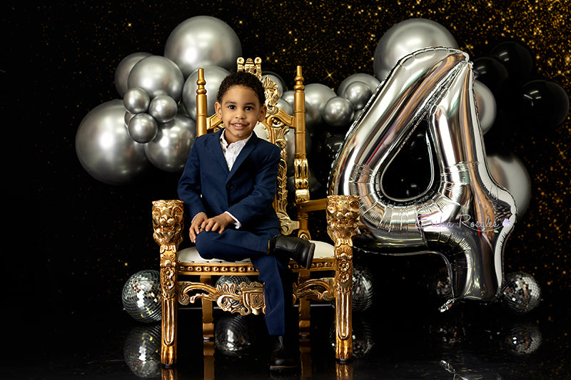 Black & Silver Balloons - HSD Photography Backdrops 