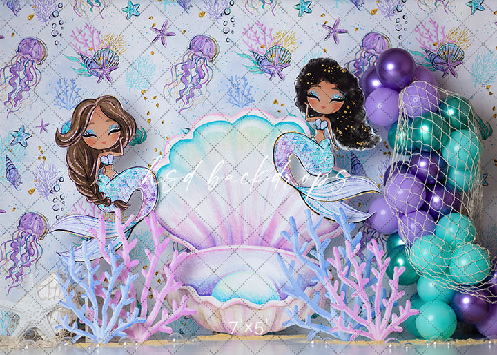 Happy Mermaids - HSD Photography Backdrops 