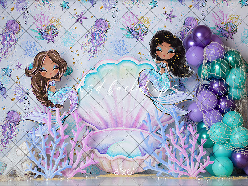 Happy Mermaids - HSD Photography Backdrops 