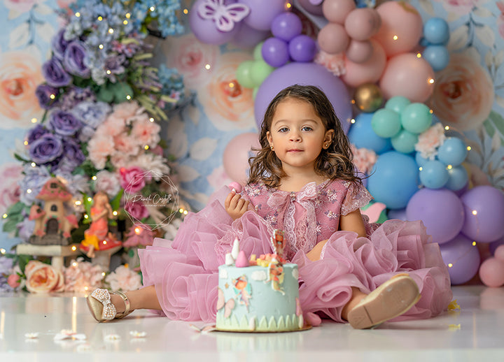 Balloons & Blooms Arch - HSD Photography Backdrops 