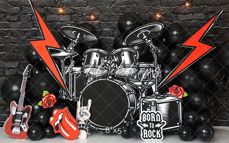 Born 2 Rock - HSD Photography Backdrops 