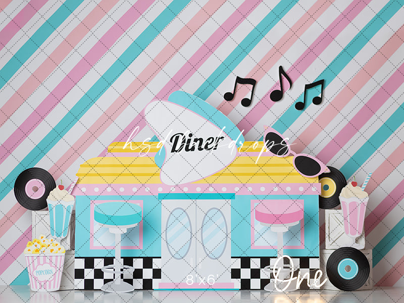 50's Diner (one) - HSD Photography Backdrops 