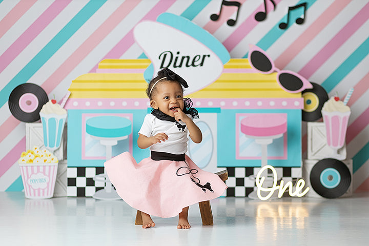 50's Diner (one) - HSD Photography Backdrops 