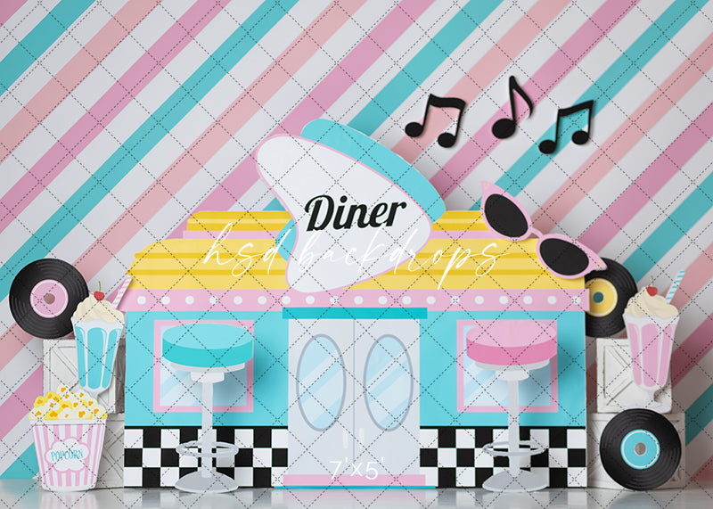 50's Diner - HSD Photography Backdrops 