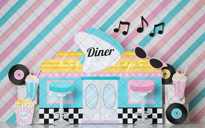 50's Diner - HSD Photography Backdrops 