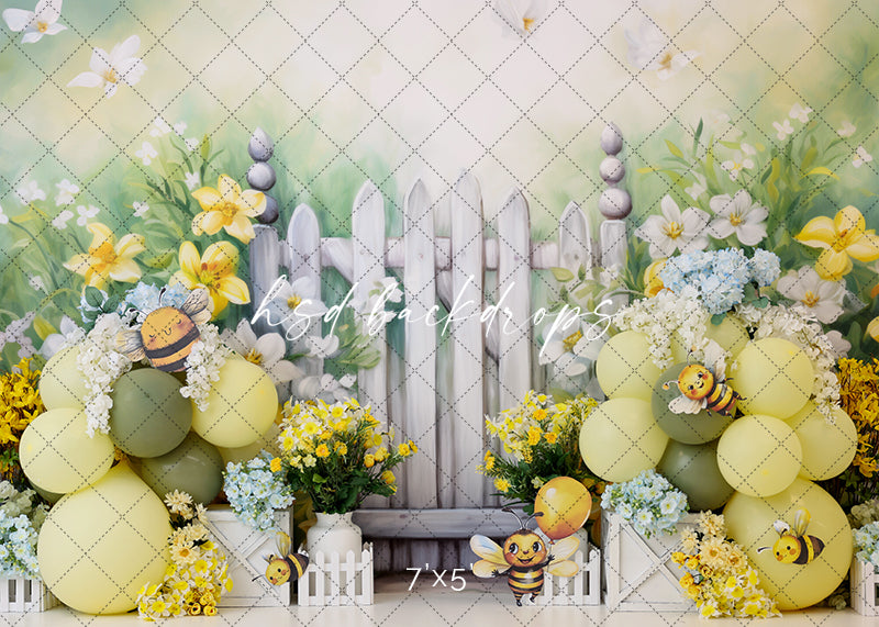 Bloom Brightly Garden (Bees) - HSD Photography Backdrops 