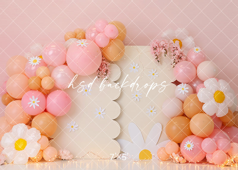 Daisy Love Cake Smash Backdrop