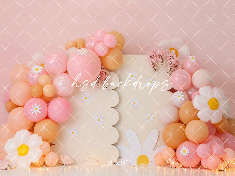 Daisy Love Cake Smash Backdrop