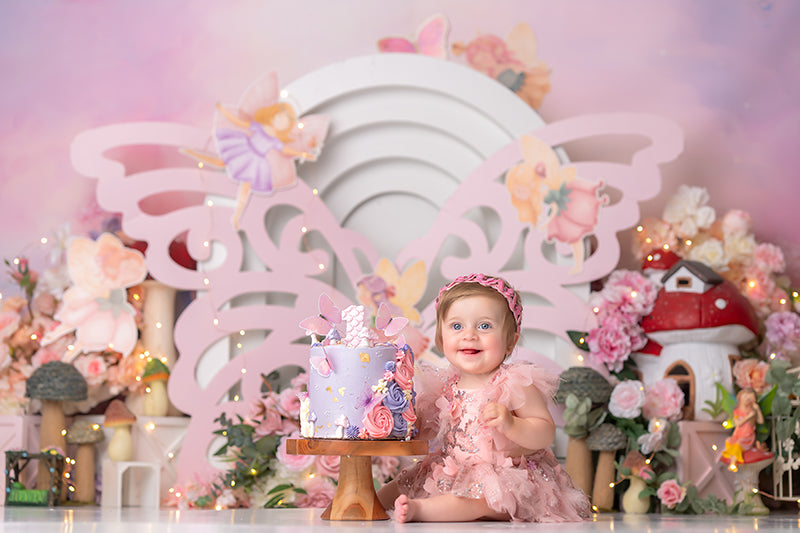 Believe in Fairies Cake Smash Backdrop