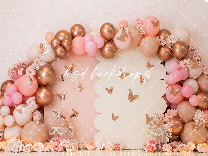 Rosé Cake Smash Backdrop