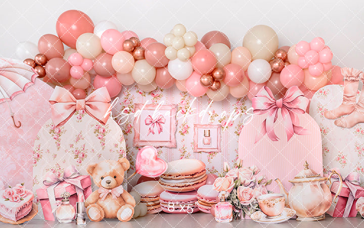 Pink Coquette Cake Smash Backdrop