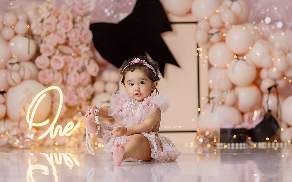 Dior Fancy Cake Smash Birthday Girl Photo Backdrop 