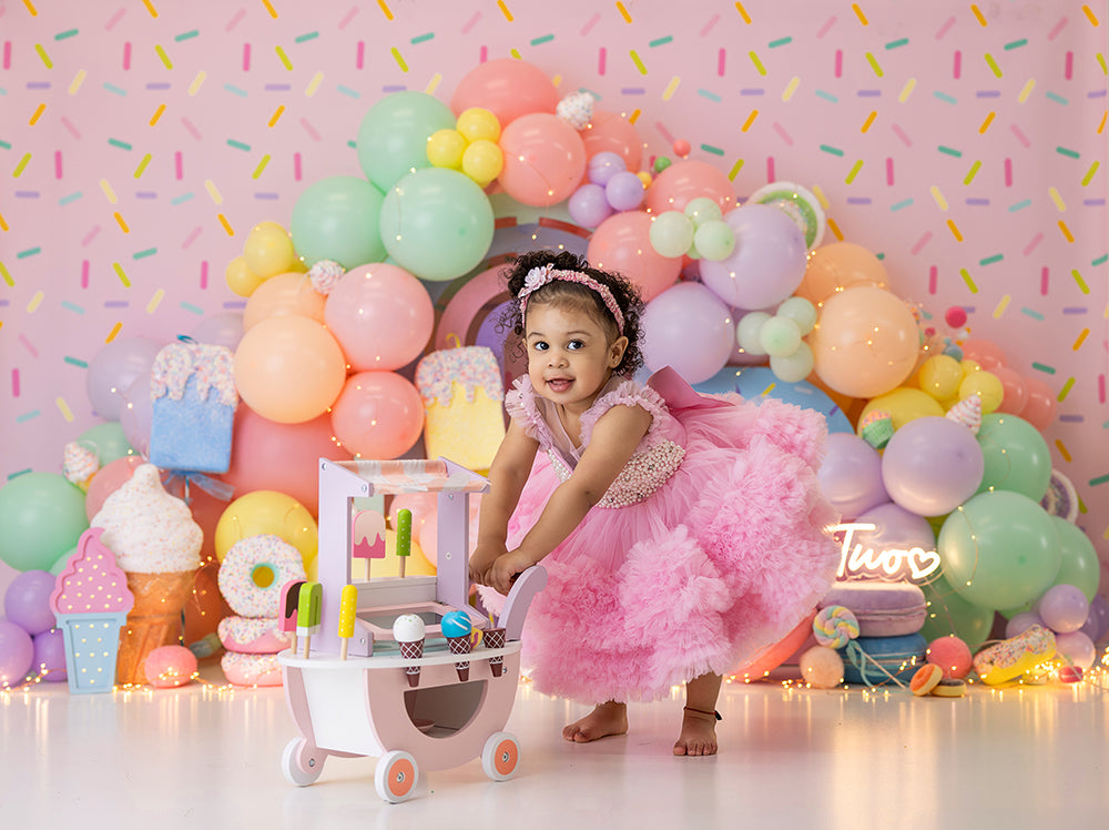 Sweet One Birthday Cake Smash Backdrop for Photoshoot