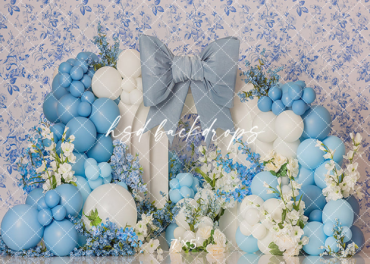 Blue Toile & Balloons