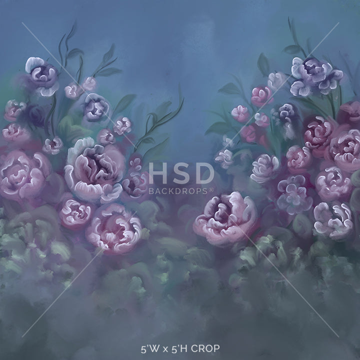 Spring Floral Backdrop | Together at Twilight Fine Art Backdrop 