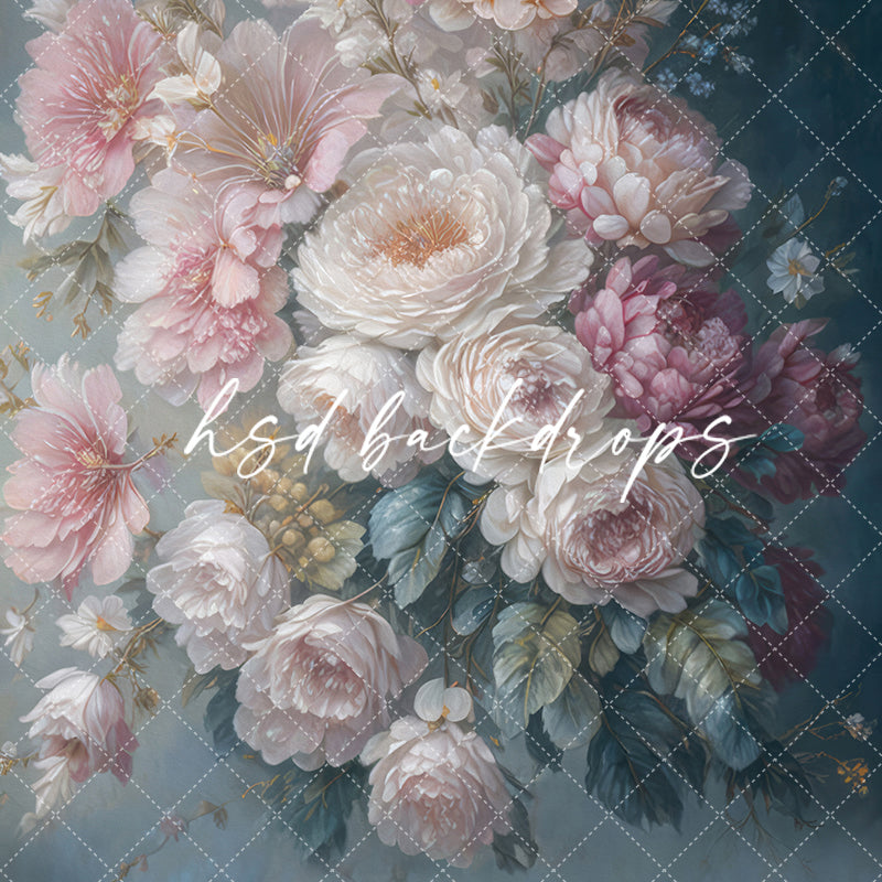 Maternity Shoot Backdrop | Romantic Roses Floral Photo Backdrop