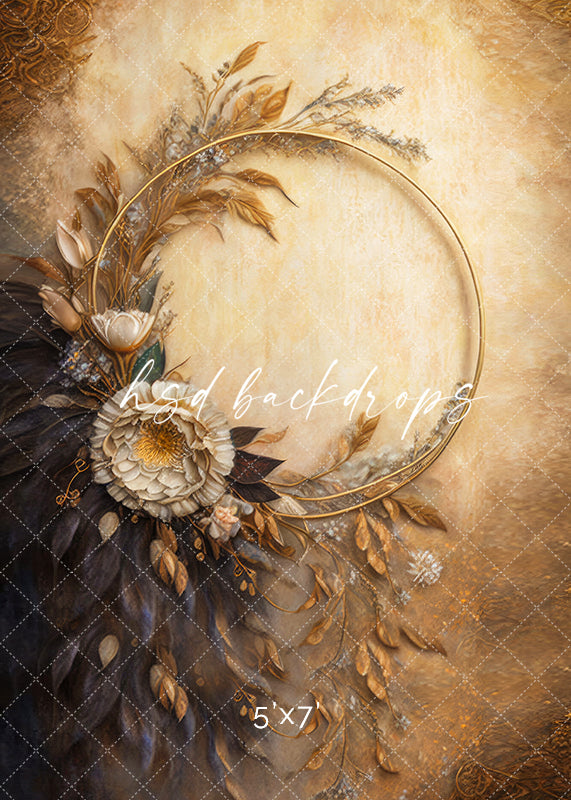 Boho Floral Hoop - HSD Photography Backdrops 