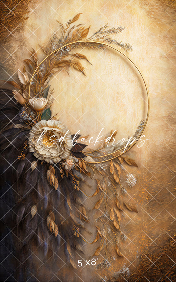 Boho Floral Hoop - HSD Photography Backdrops 