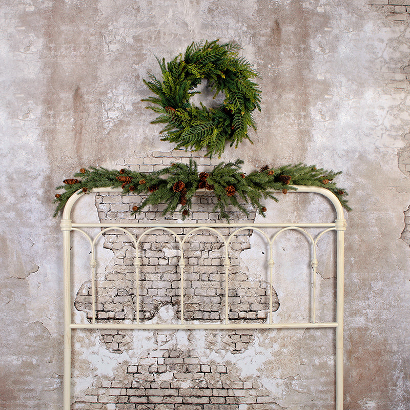 Vintage Christmas Headboard - HSD Photography Backdrops 