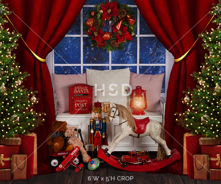 Magical Christmas Window - HSD Photography Backdrops 