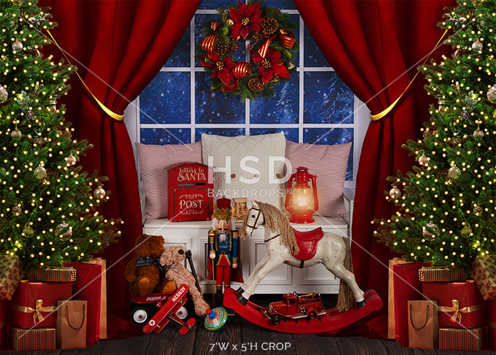 Magical Christmas Window - HSD Photography Backdrops 