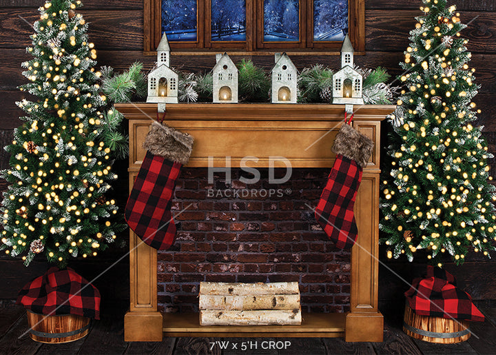 Christmas Cabin - HSD Photography Backdrops 