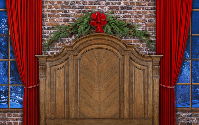 Classic Christmas Headboard - HSD Photography Backdrops 