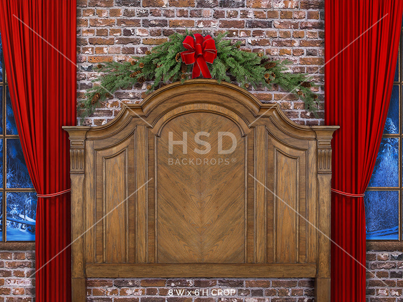 Classic Christmas Headboard - HSD Photography Backdrops 