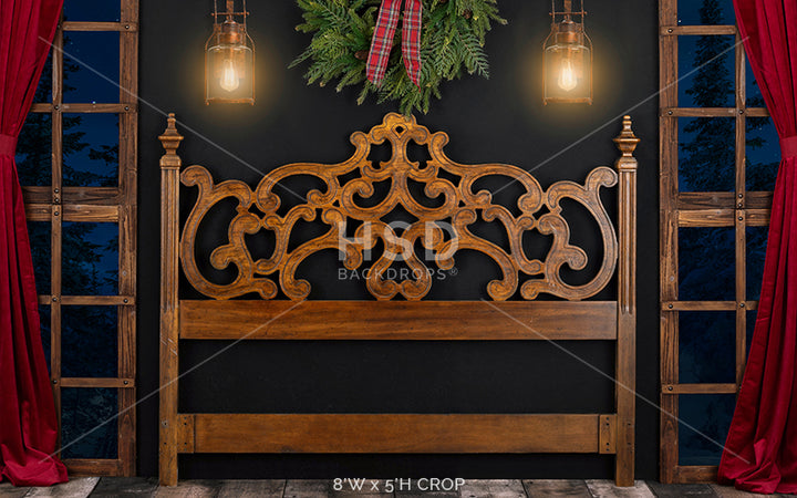 Ornate Christmas Headboard - HSD Photography Backdrops 