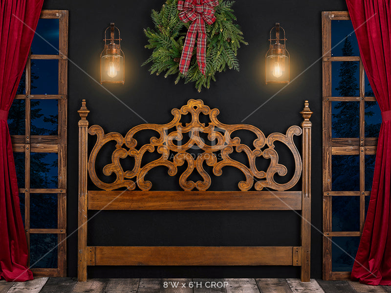 Ornate Christmas Headboard - HSD Photography Backdrops 