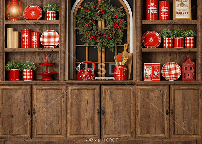 Mrs. Claus' Christmas Kitchen - HSD Photography Backdrops 