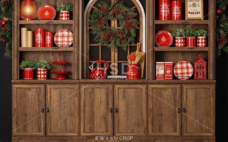 Mrs. Claus' Christmas Kitchen - HSD Photography Backdrops 