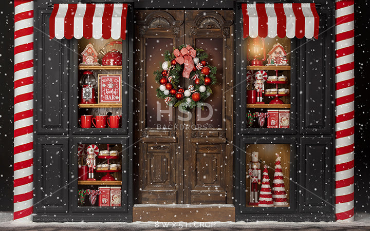 Christmas Sweet Shop (snow) - HSD Photography Backdrops 