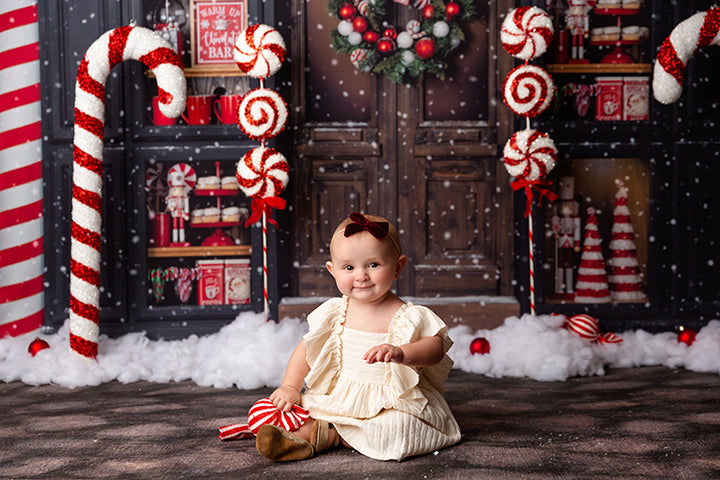 Christmas Sweet Shop (snow) - HSD Photography Backdrops 