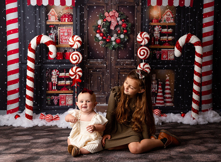 Christmas Sweet Shop (snow) - HSD Photography Backdrops 