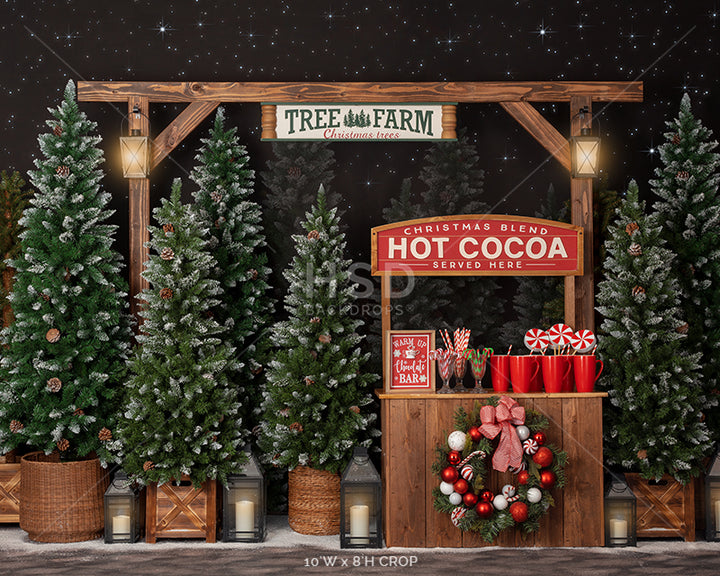 Hot Cocoa Tree Farm - HSD Photography Backdrops 