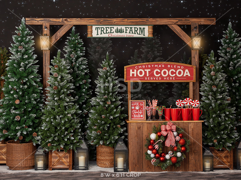 Hot Cocoa Tree Farm - HSD Photography Backdrops 