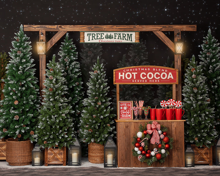 Hot Cocoa Tree Farm - HSD Photography Backdrops 