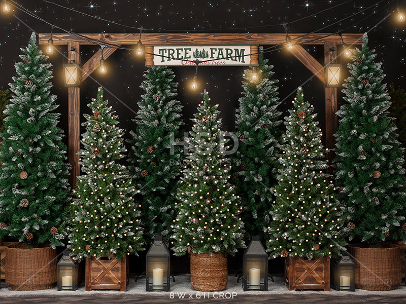 Tree Farm Under the Stars - HSD Photography Backdrops 