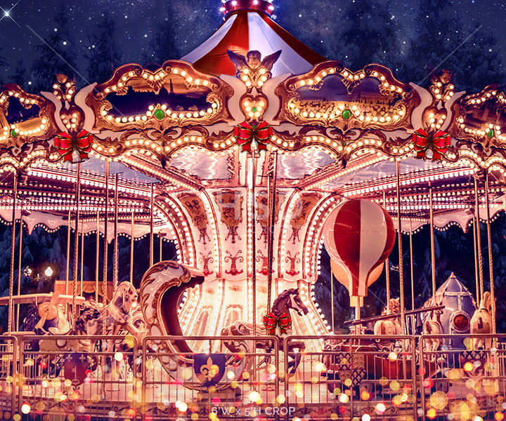 Winter Wonderland Carousel - HSD Photography Backdrops 